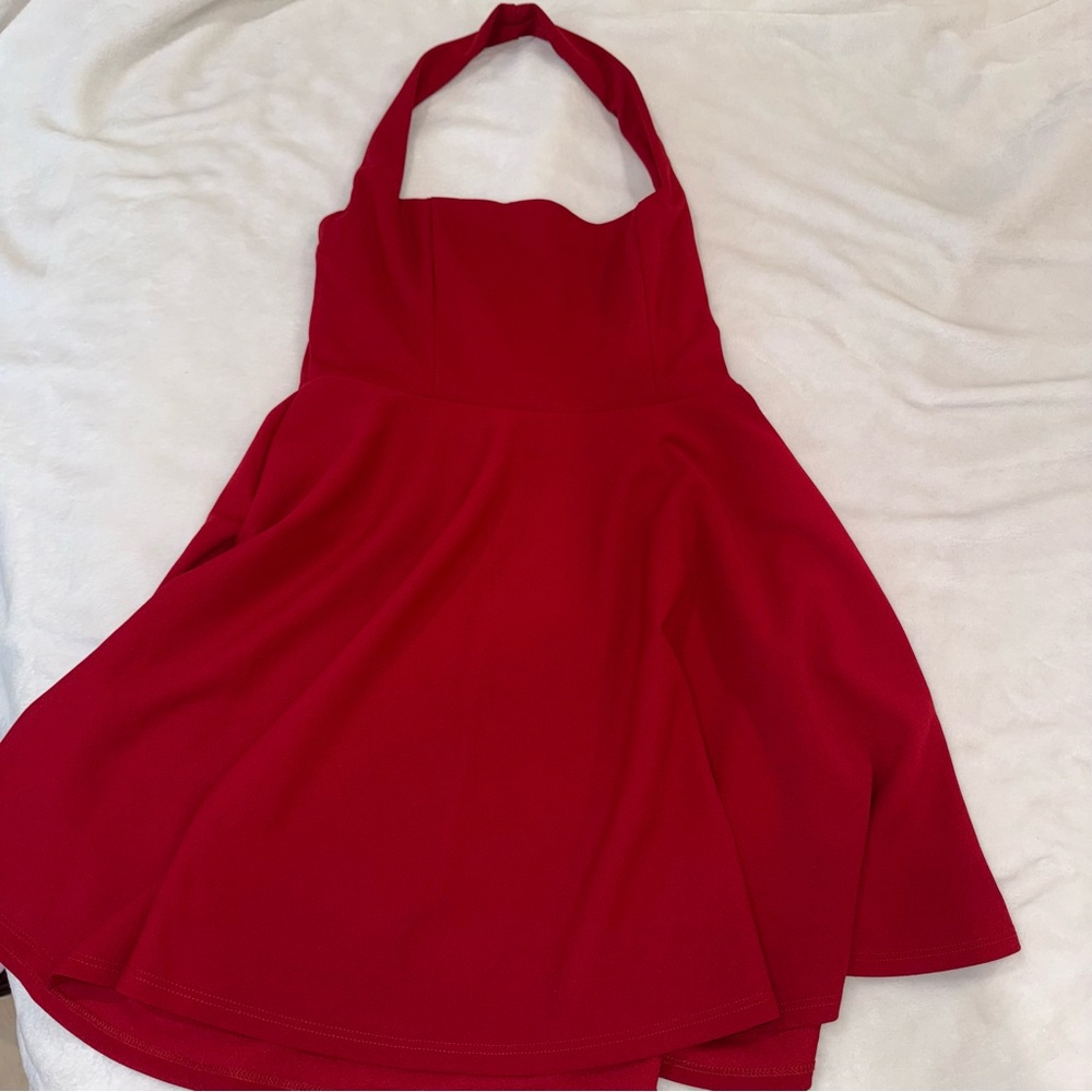 Red Halter Dress